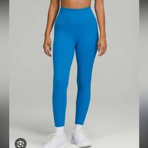 25” Base Pace High-Rise Running Tights in Poolside Blue